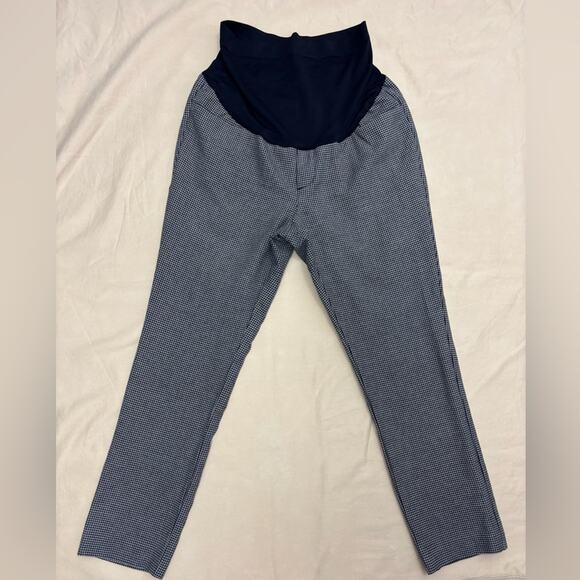 Old Navy Women’s Maternity Full Panel Houndstooth Pixie Pants Size 8 - Picture 1 of 6